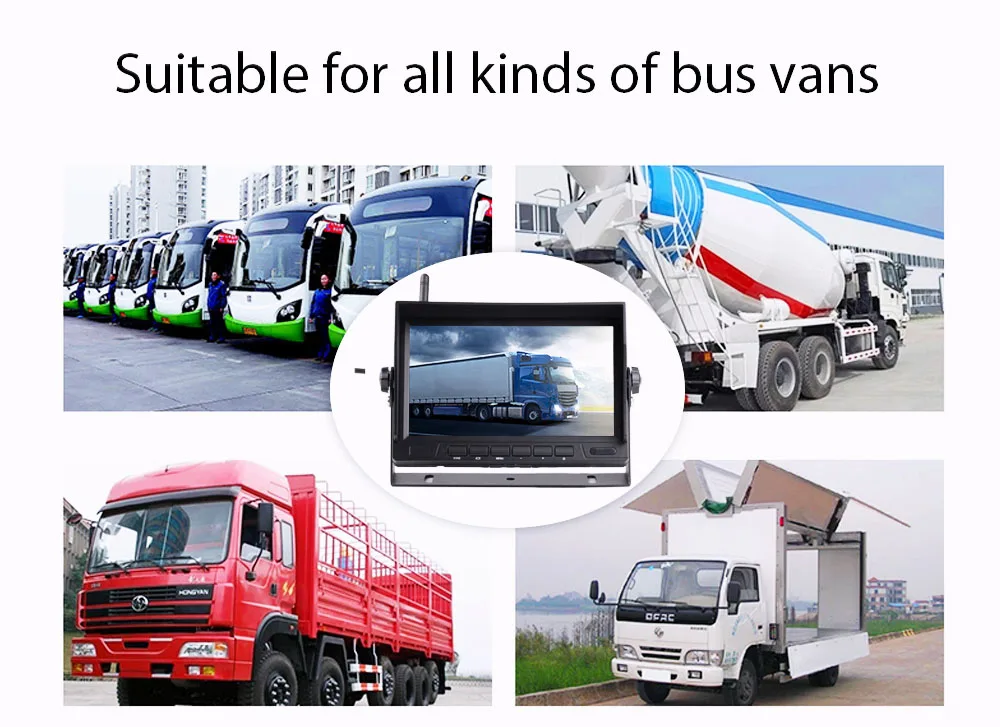 7-дюймовый беспроводной автомобильный монитор HD дисплей камера заднего вида