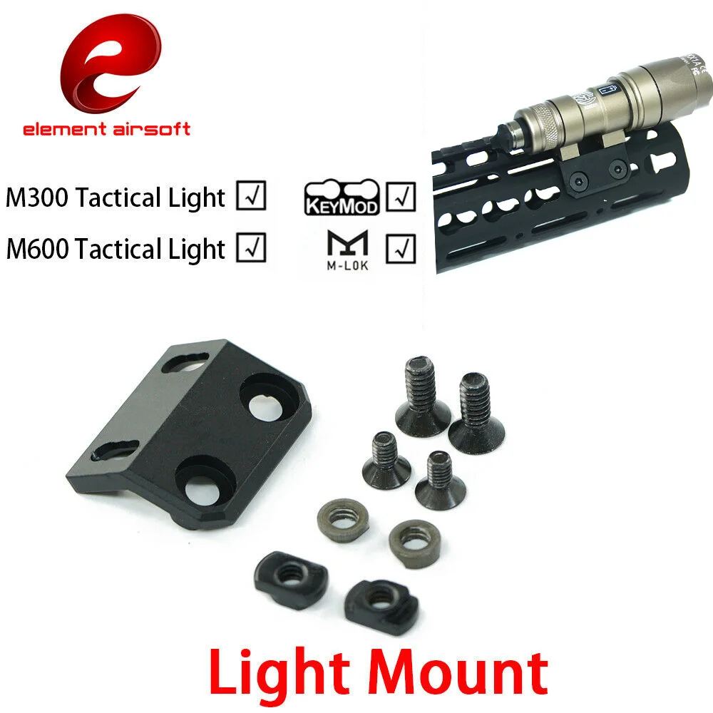 

Tactical Airsoft RM45 Off Set Mount For Surefir M300 M600 M300V M600V Light Base Mount Adapter For Keymod M-LOK Rail Cover