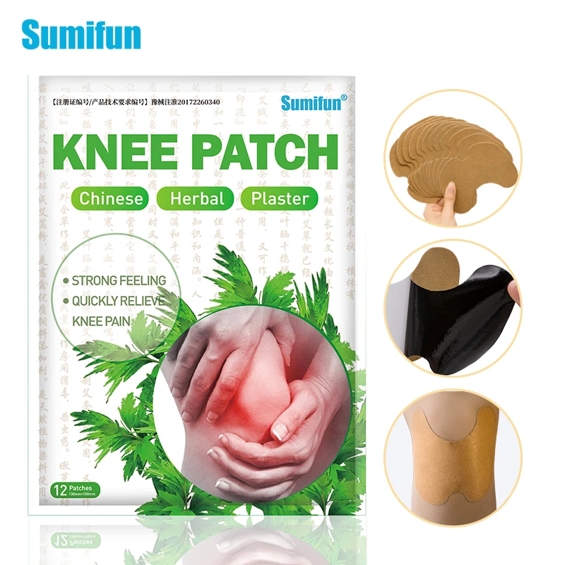 Sumifun, 12 шт., полынь, коленный пластырь, шейные суставы, боли, избавление от боли, наклейка, массаж тела, артрит, медицинский пластырь K04601