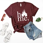 Новое поступление, Домашняя футболка с изображением замка, несексуальная футболка с логотипом замка, милая подходящая женская футболка Tumblr, рубашки