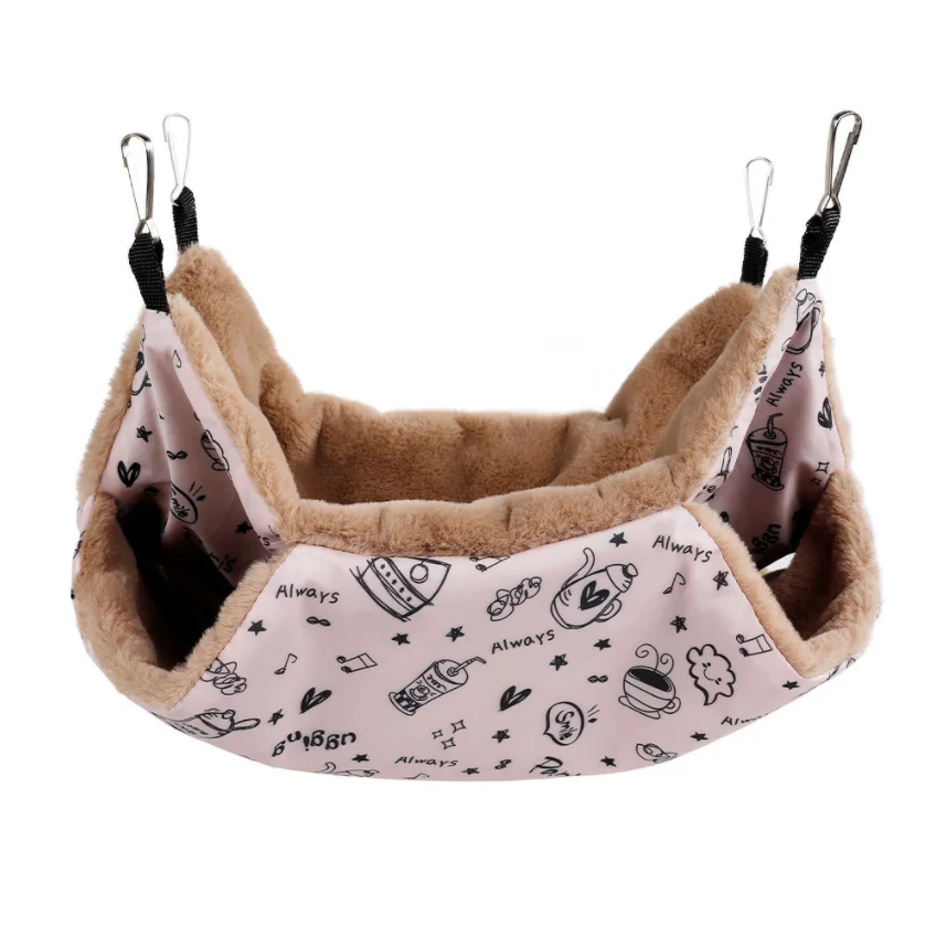 

Hamster Hammock Squirrel Rat White Squirrel Parrot Rodent Winter Warm Double Nest Small Pet Sleeping Bag Hanging Accessories