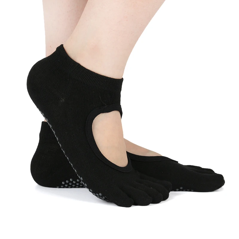 Женские нескользящие хлопковые носки с пятью пальцами 5 пальцев | Спорт и