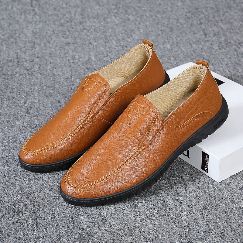 

Mens Shoes Casual Loafers Spring Autumn Men Genuine Leather Driving Mens Shoes Casual Fashion Brand Korean Soft Flat Mens Shoes