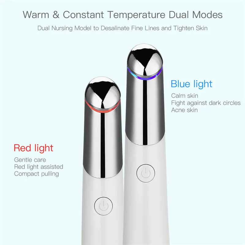 

Electric Heated Eyes Lip Massager Roller Massager Wrinkles Removing Lifting Anti-aging Eye Massager Anti Bag Pouch Pen Beauty