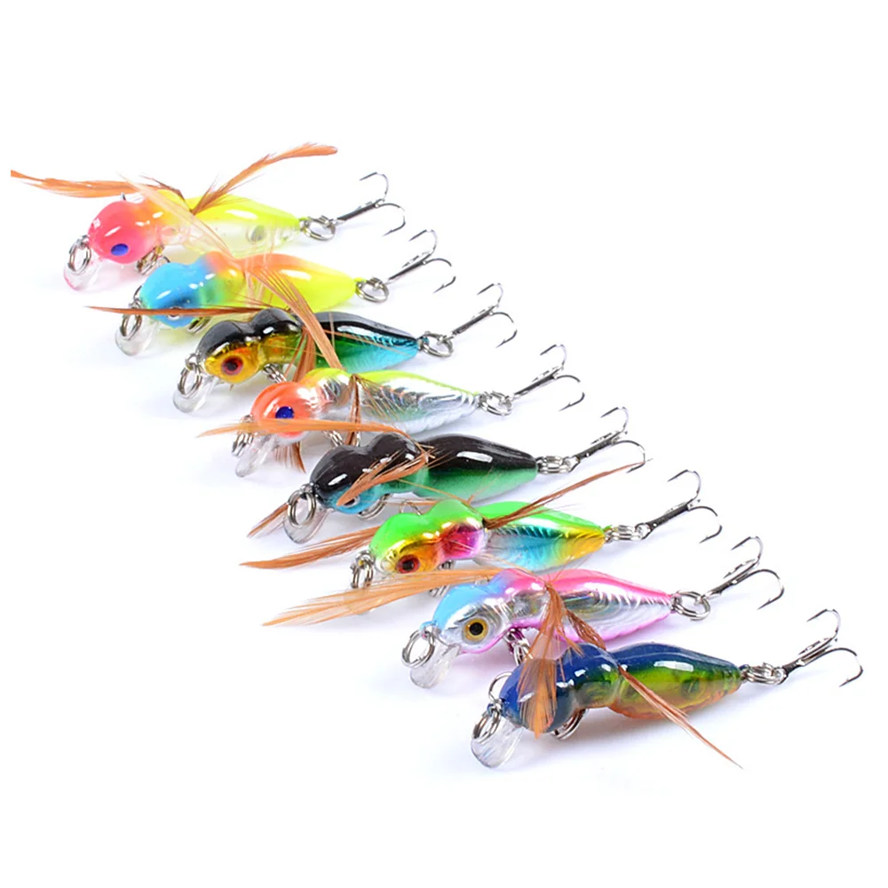 

8pcs Insect Fishing Lures Flying Wobbler Flies Lure Hard Bait Bass Minnow Crank Corrosion Resistance And Long Service Life