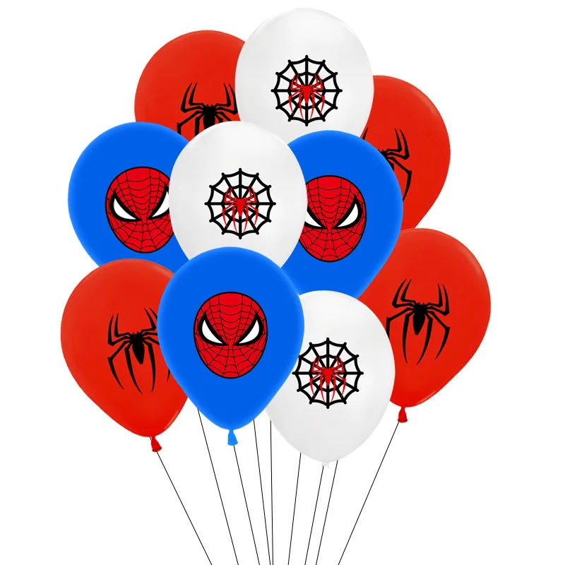 

10pcs MARVEL Super Hero Spiderman Theme Balloon Latex Balloons Kids Birthday Party Decoration Baby Shower Balloons Spider Toys