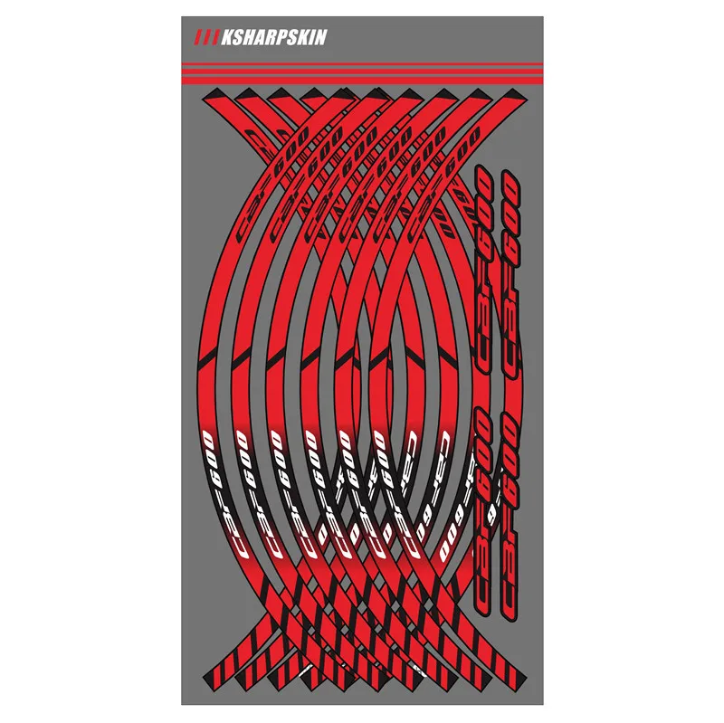 

12 Strips Motorcycle Wheel Sticker Reflective Rim Stripe outer Rim decoration Accessory Stickers For HONDA CBF600 cbf600 CBF 600
