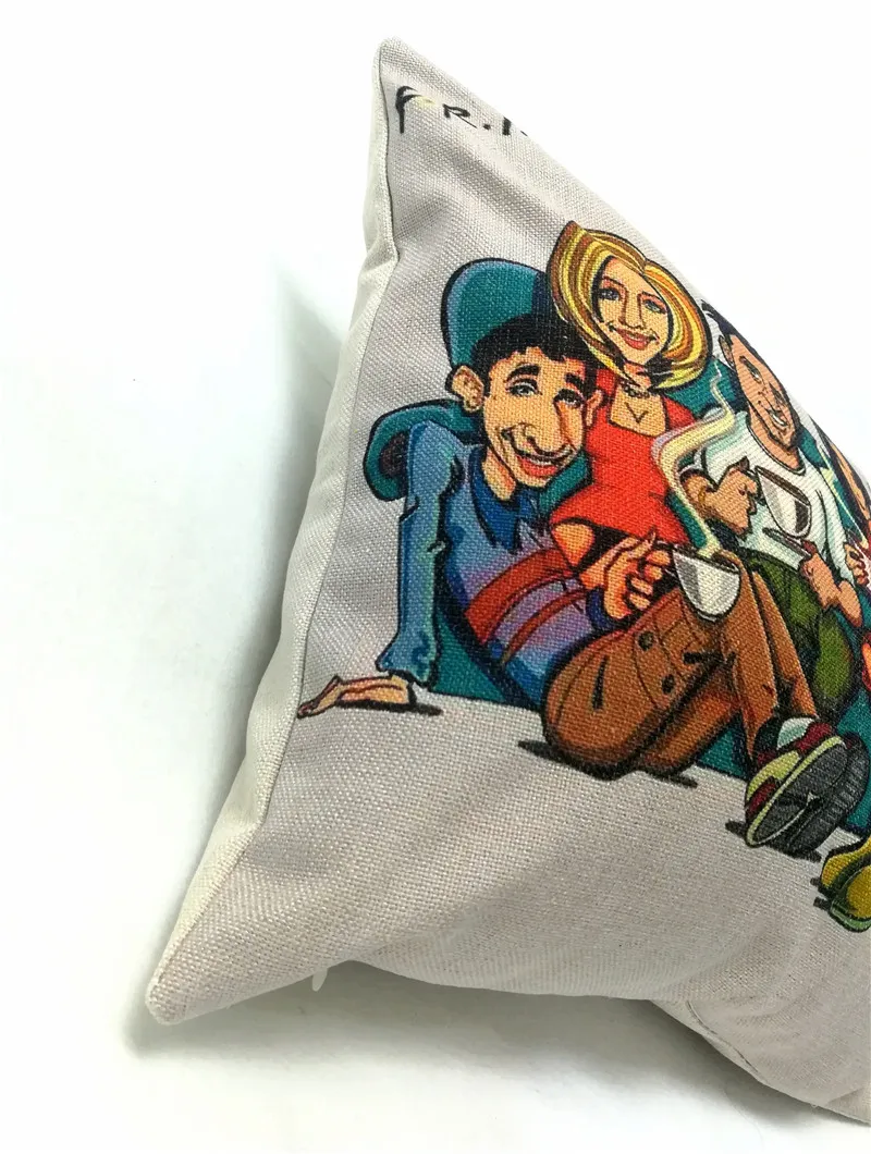 Новая Подушка на молнии 17x17 дюймов для друзей с героями мультфильмов центральный