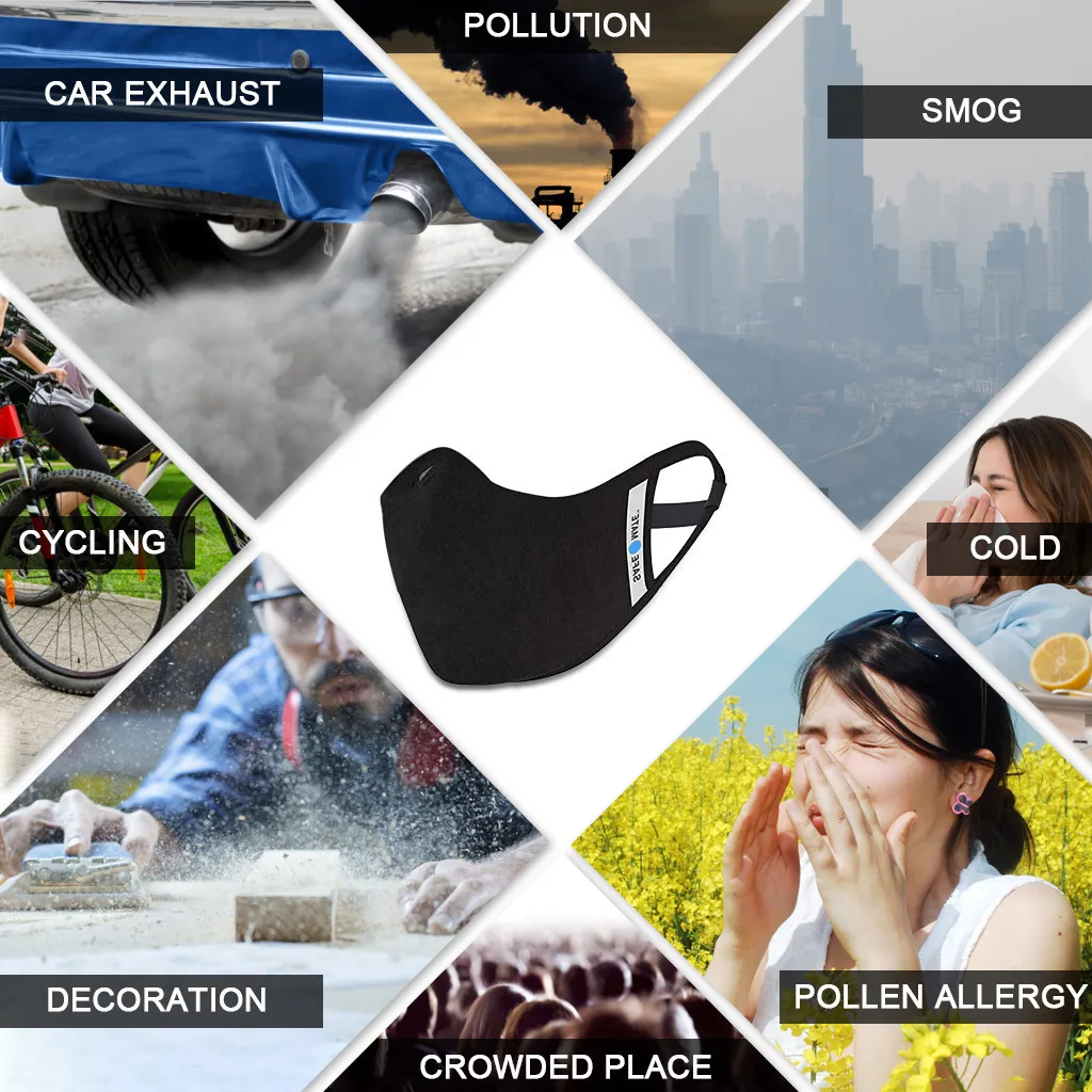 

Sports sweat mask Cotton Reusable Washable Basic Protection Cloth Shields Adult Women Men mascarilla deportiva masque Outdoor