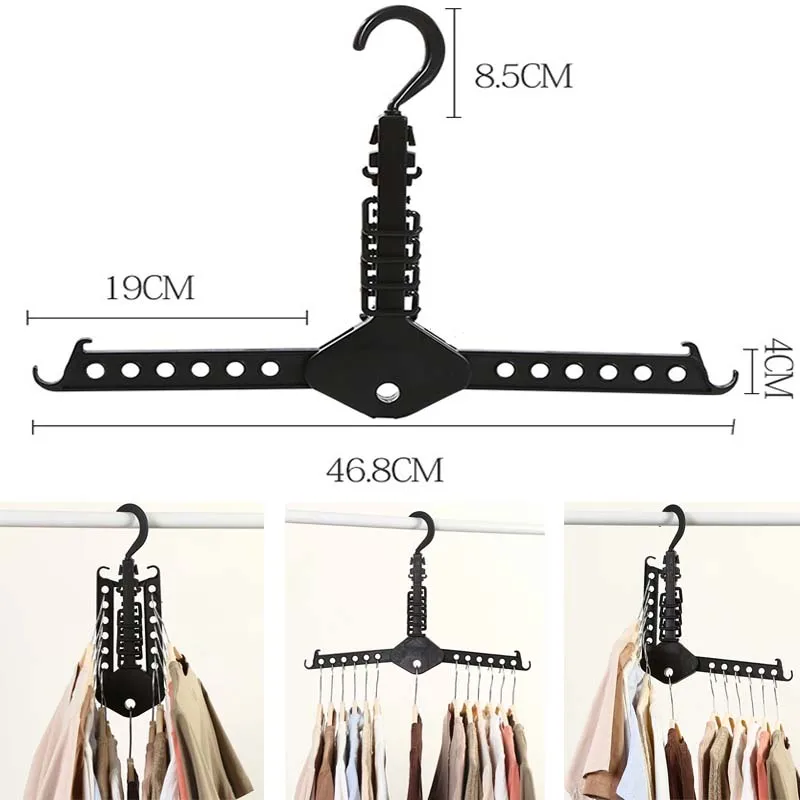 

Вешалки для одежды с 16 отверстиями, складные вешалки для хранения брюк, искусственная ткань, органайзер, пластиковые вешалки для одежды
