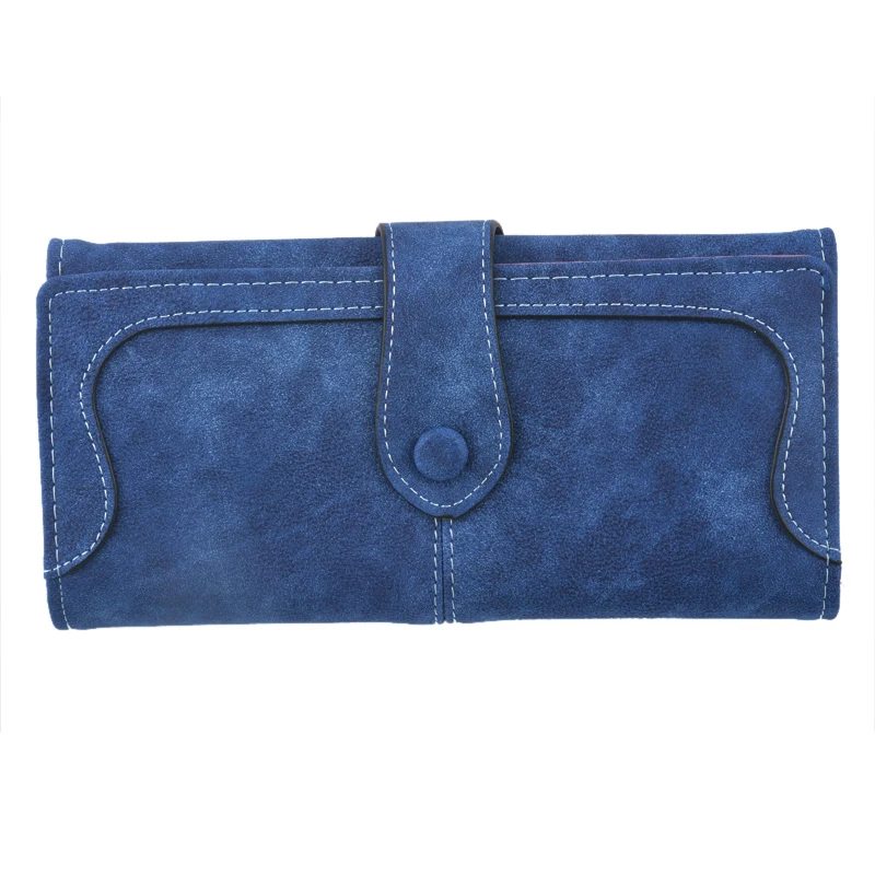 Женские кошельки из нубука на молнии модный брендовый дизайн удлиненный женский