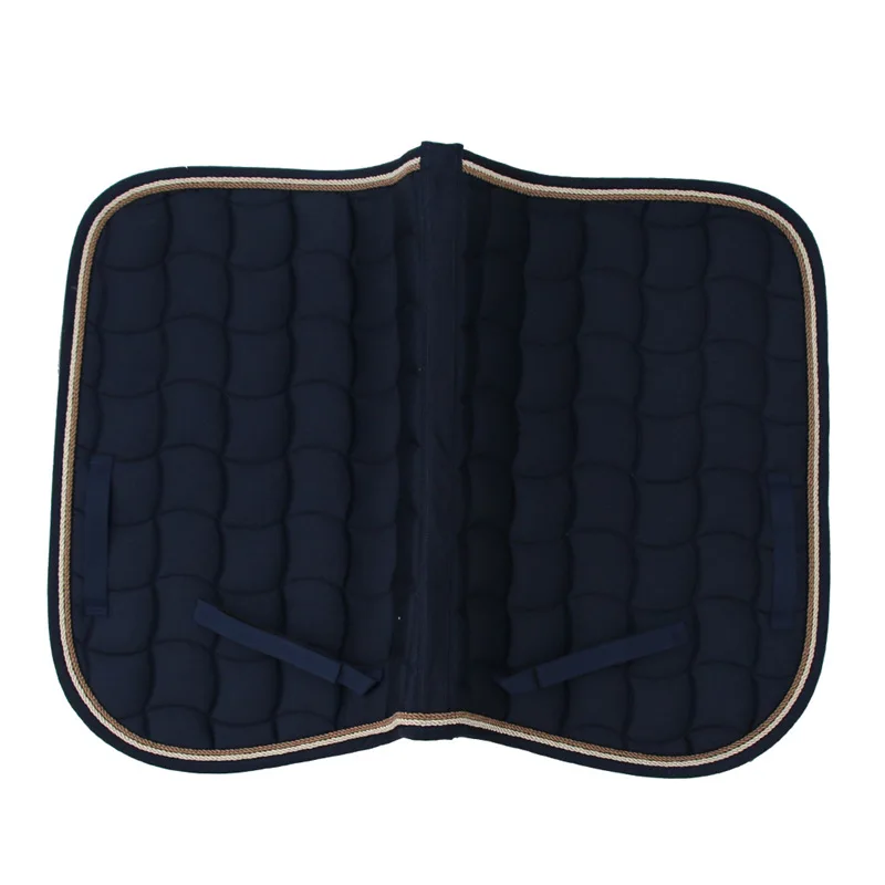 

New Hight Quaily Cotton Quilted Horse Saddle Cloth Equestrian Saddle Pads with Piped Edge 69x50CM Horse Equipment Horse Saddle