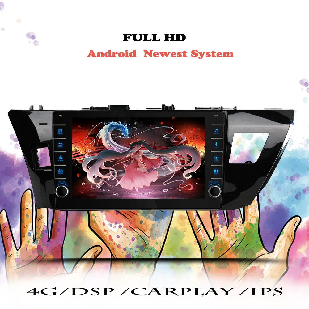 Android11 мультимедийный видеоплеер для Toyota Corolla 11 2012 2013 2014 2015 2016 автомобильный