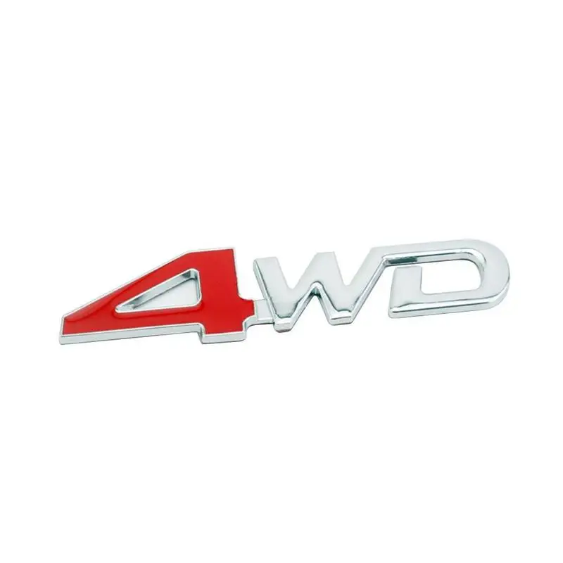 

New Car Styling 4WD Zinc Alloy 3D Emblem Badge Sticker Metal Car Turbo 3D stickers Loading Auto Chrome Decal Boost Boosting A1V8
