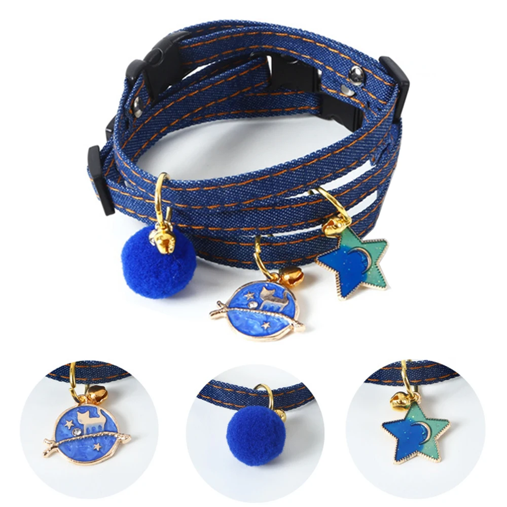Регулируемые ошейники для кошек с колокольчиком и подвеской в виде звезды Мягкая