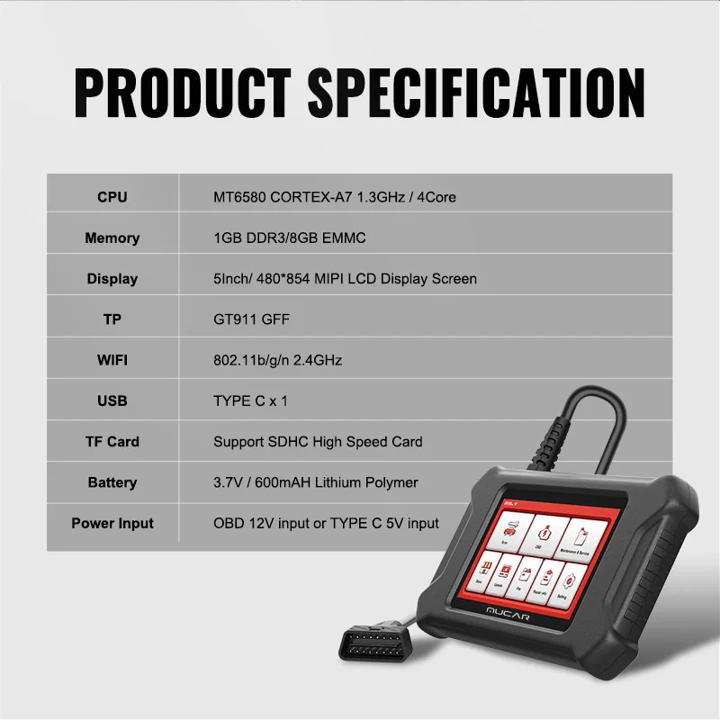 Диагностический сканер MUCAR CS4 Obd2 бессрочный бесплатный автомобильный