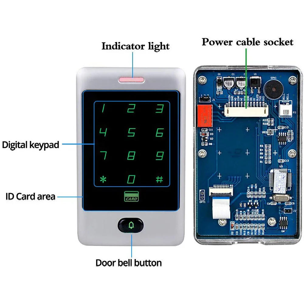 

Standalone Access Control System RFID Keypad Metal Touch Waterproof IP65 Door Lock Security System