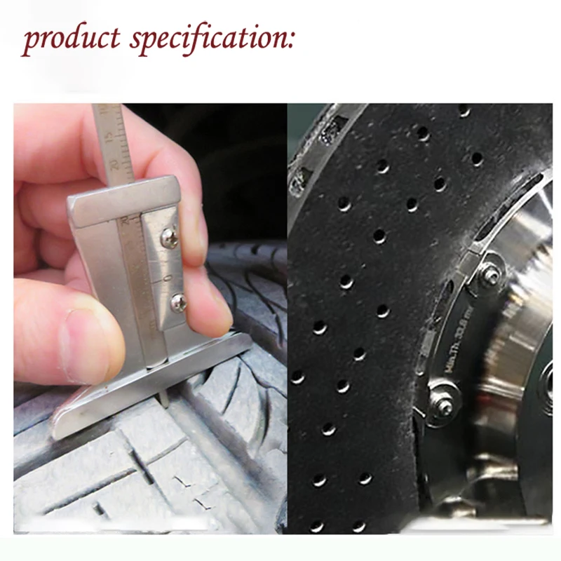 

Stainless Steel Brake Vernier CaliperDisc Thickness Gauge Claw length Measuring Calliper - 0-60mm
