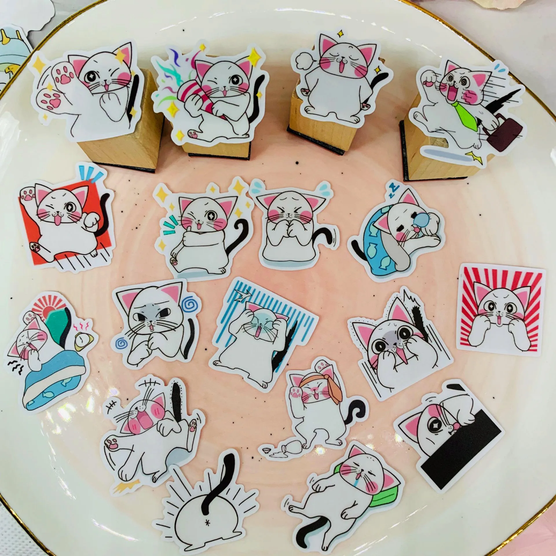 40 pcs Cute cat for kid homemade book stickers on laptop / decorative scrapbooking/DIY stikcer/diy sticker | Дом и сад