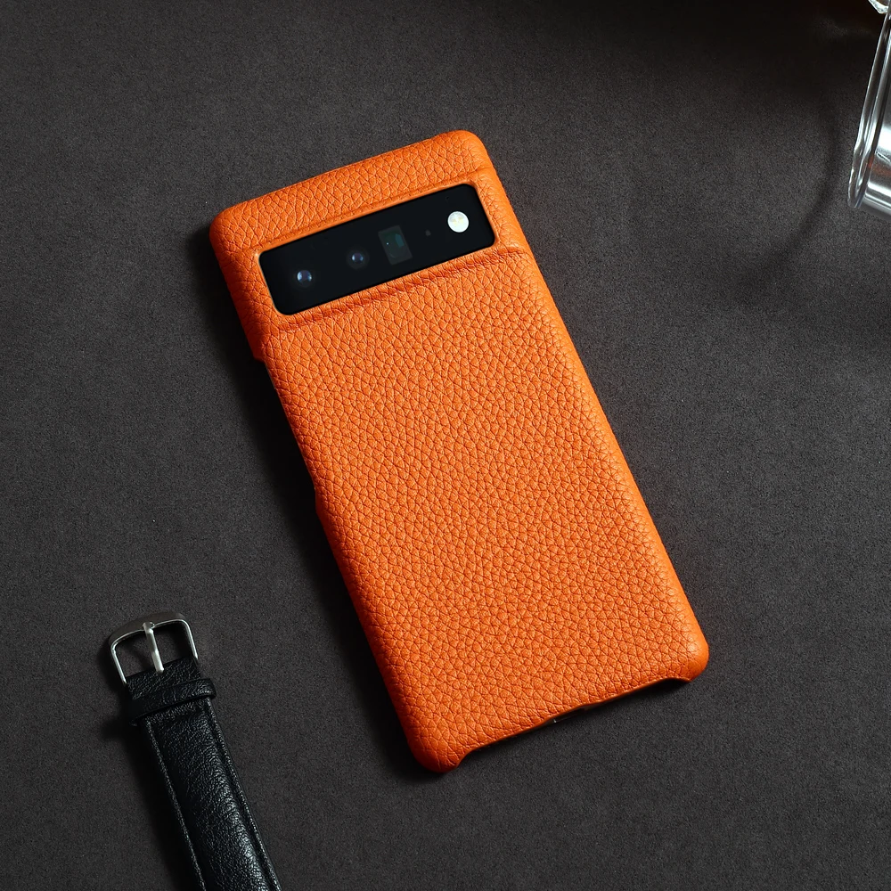 LANGSIDI Cowhide Genuine Leather Case for Google Pixel 7 6 PRO 6A 5A 5G 4A 4 Luxury Fashion Back Cover for Google Pixel 7 pro 6A