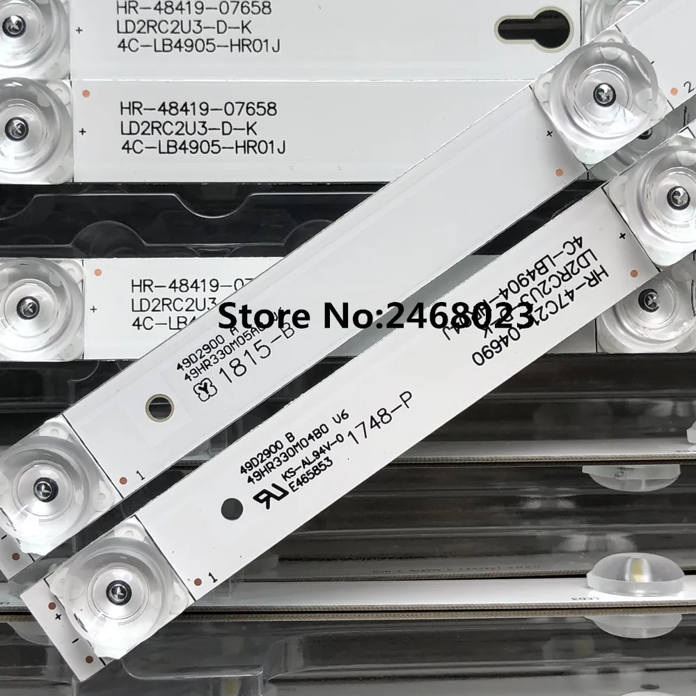 Оригинальная осветительная панель TCL D49A620U 49A660U L49P2-UD Light Bar 49HR330M05A/B0 V6 4C-LB4904-HR04J