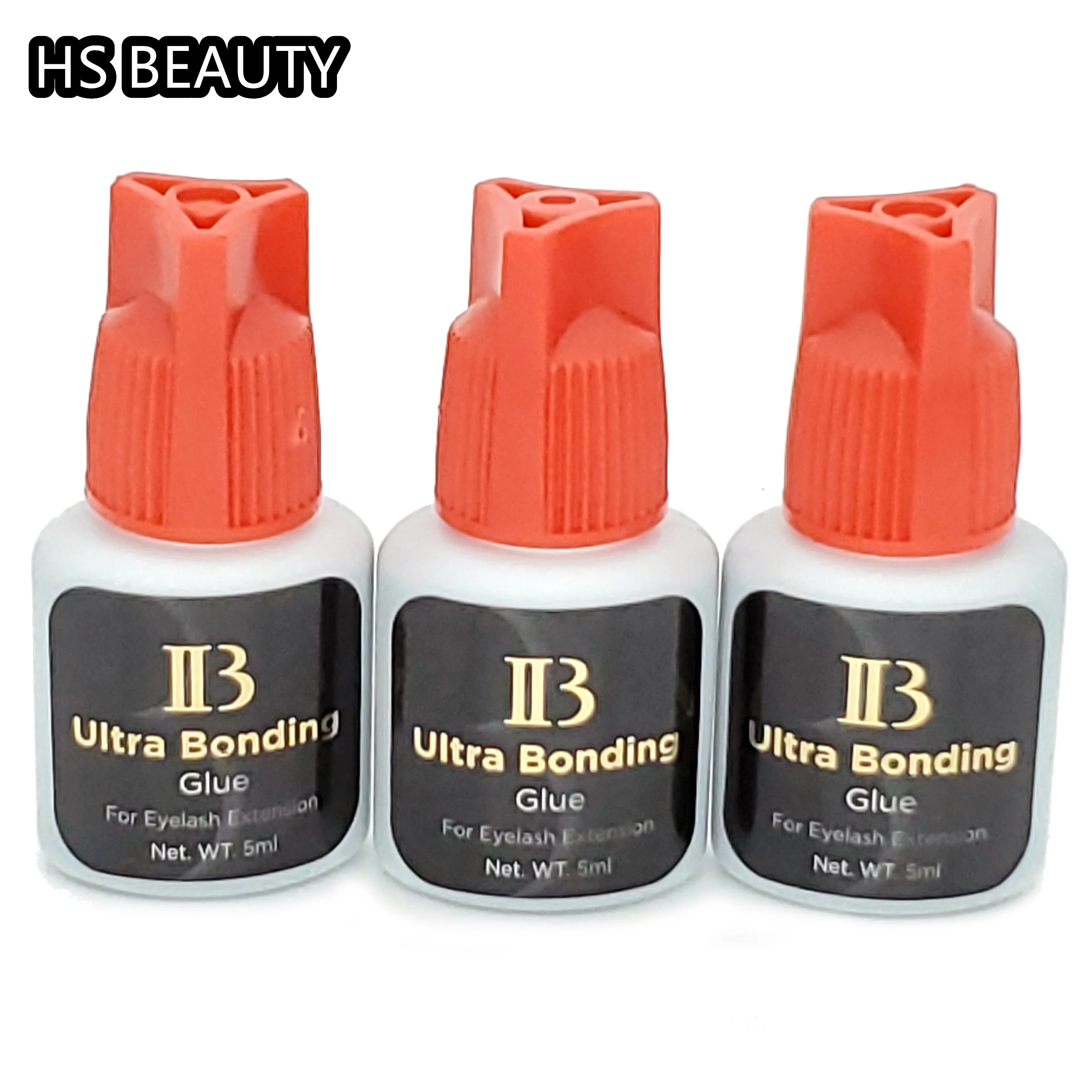 

Original 3 Bottles/lot Korea IB Ibeauty Ultra Bonding Glue Fast Drying Eyelash Extensions Glue Red Cap 5ml