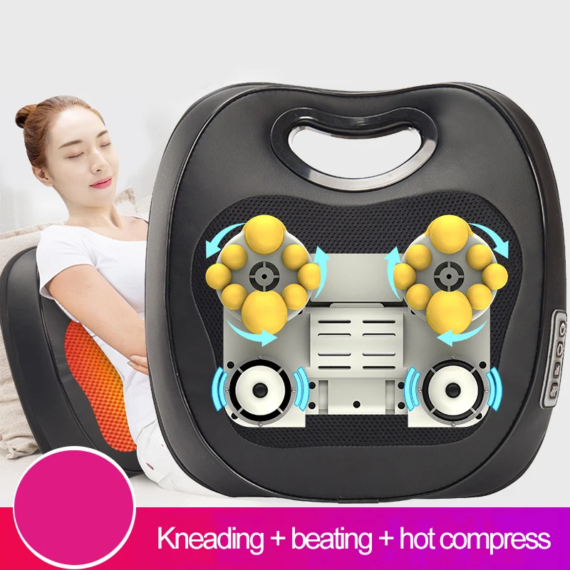 Электрический горячий компресс массажная подушка разминающая шею массажный