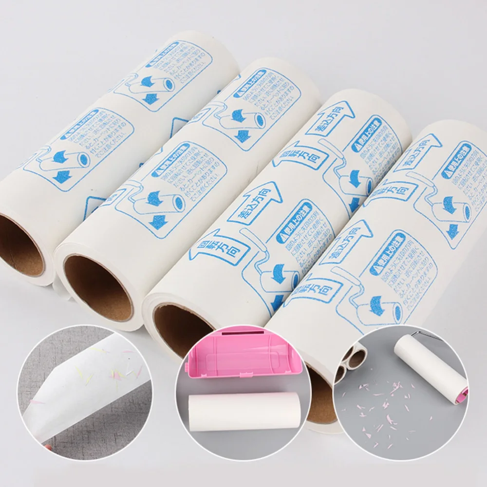 

90 Sheets Lint Roller Sticky Paper Roller Adhesive Paper Hair Remover Accessories Removable Gummed Paper