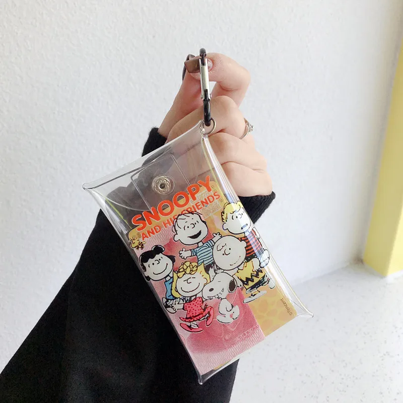 INS Peanuts Rogue Dog Kawaii Мультфильм прозрачный ПВХ высокой емкости сумка для хранения