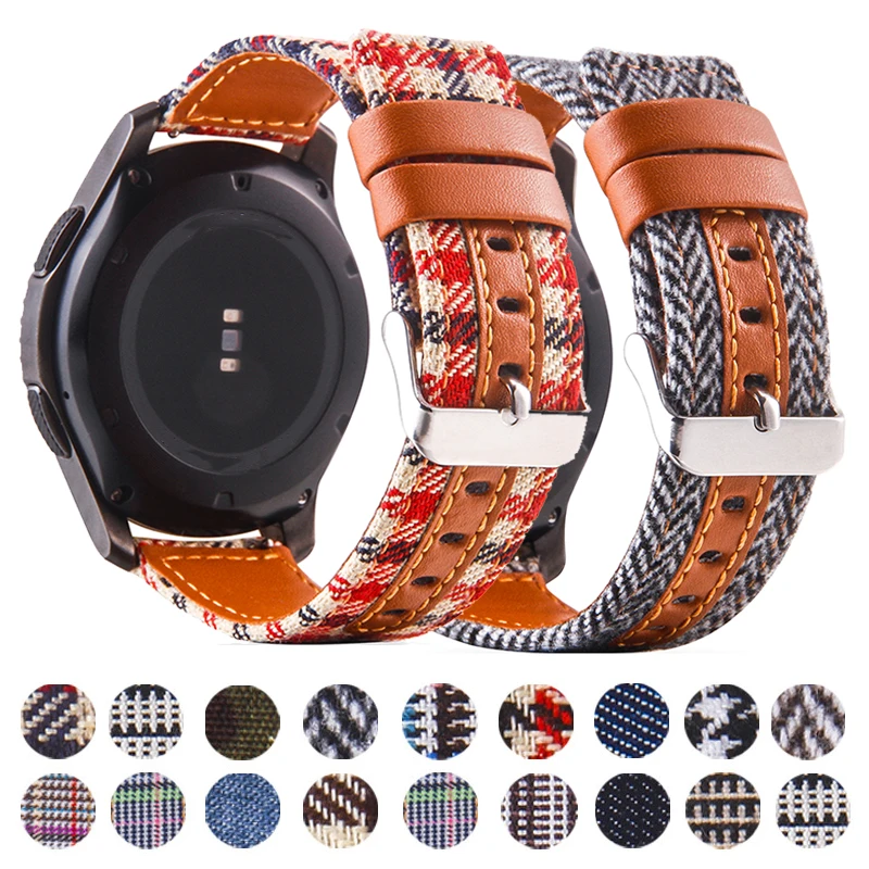 

Ремешок из тканевой кожи для Huami Amazfit GTR 2 47 мм 42 мм, браслет для Amazfit Stratos 3 GTS 2 Bip S 20 мм 22 мм