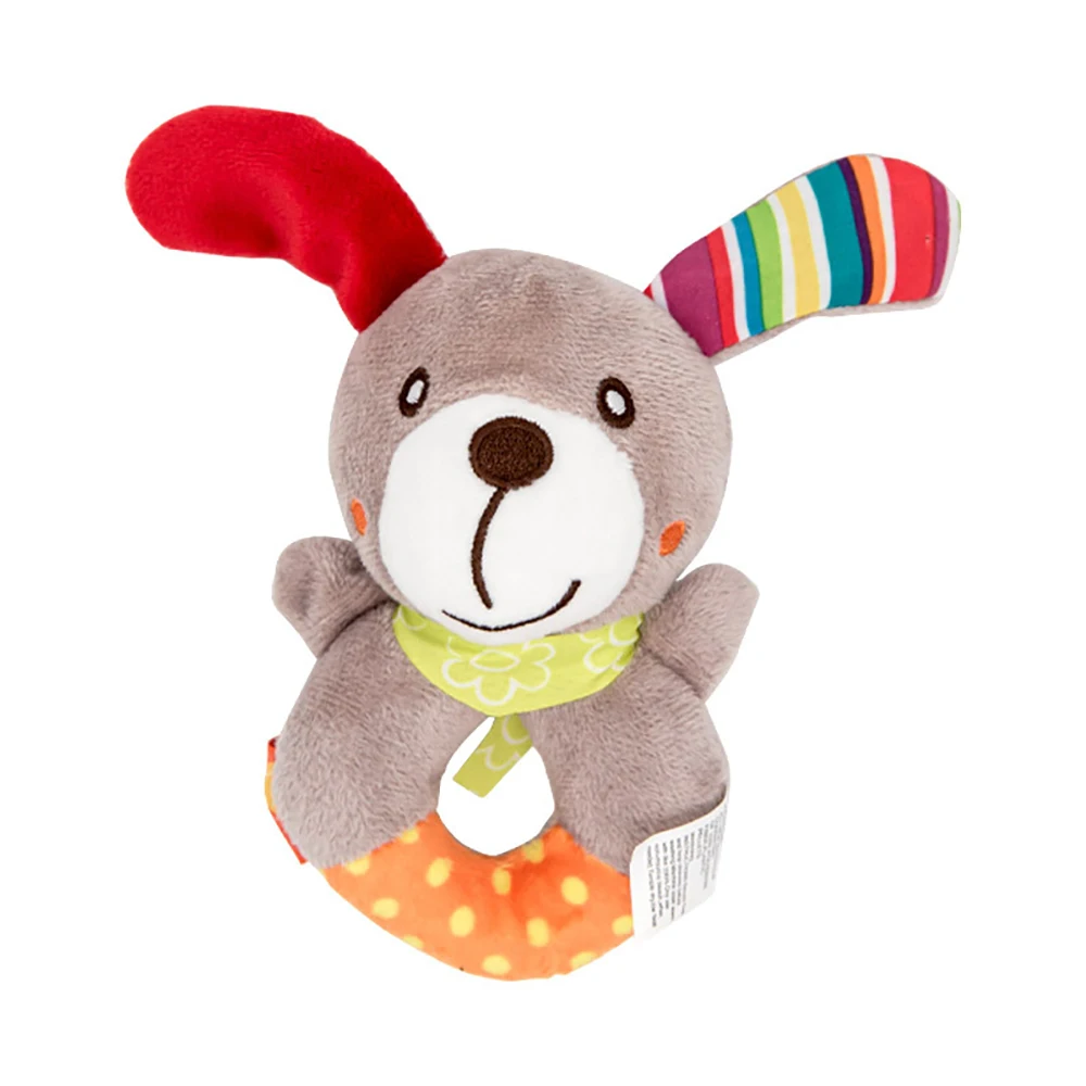

Baby Hand Carry Puppet Holding Toys Comfort Plush Doll Bell Decoration Figures Dog PP Cotton Safe Bed Hanging Gift 2021