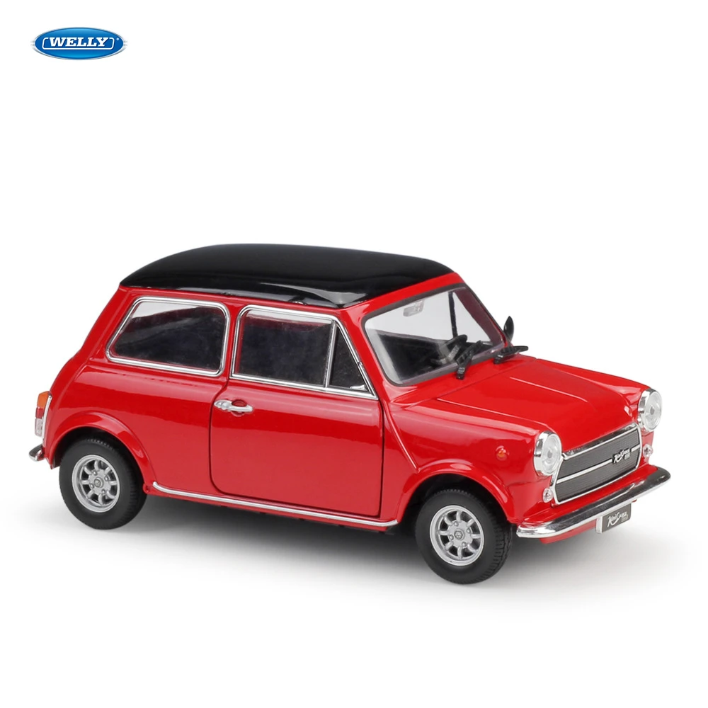 

WELLY 1:24 MINI COOPER 1300 Красный автомобиль, спортивный автомобиль, имитация модели автомобиля из сплава, поделки, украшение, коллекция игрушек, инструменты, подарок