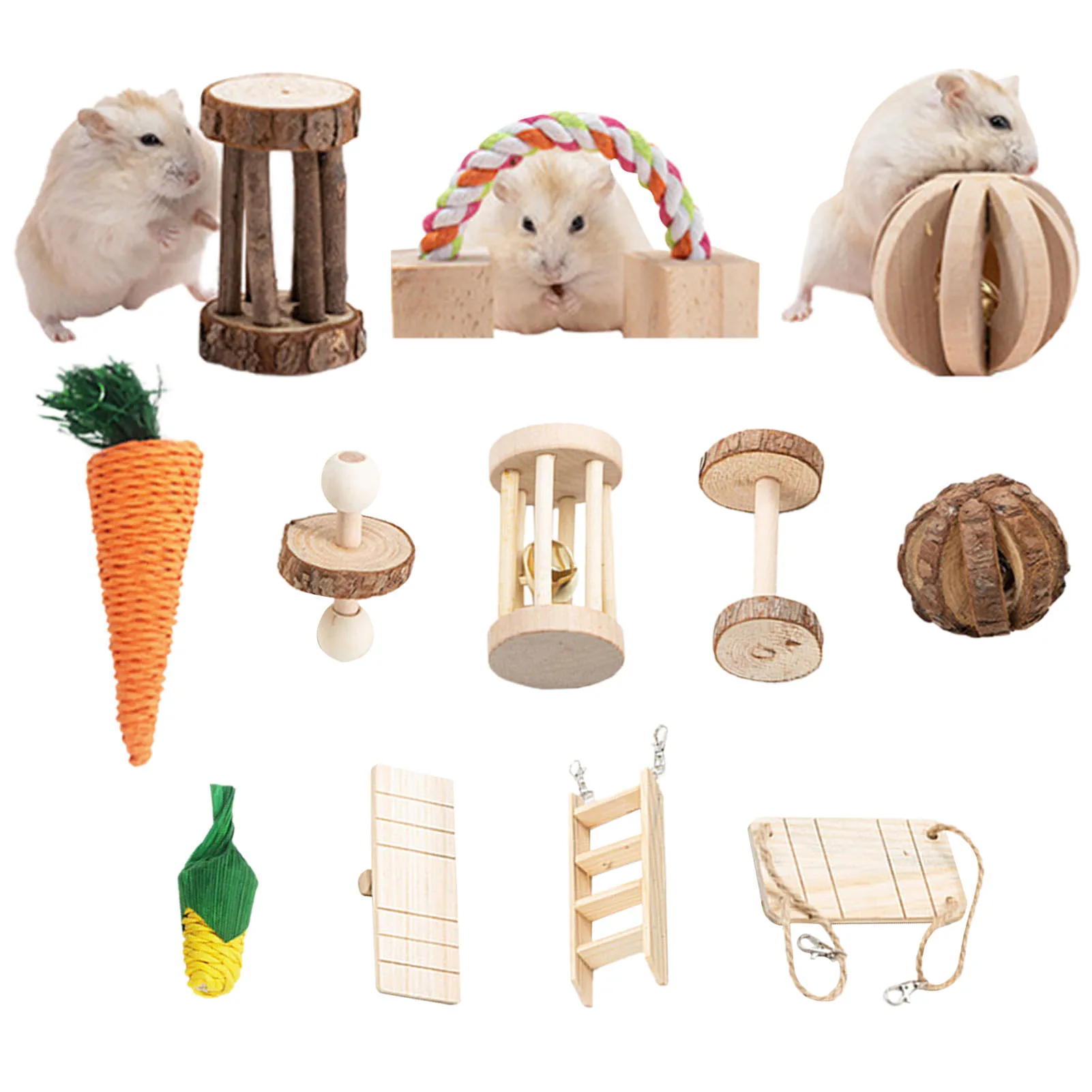 Игрушки для жевания хомяка аксессуары домашних животных из натурального дерева