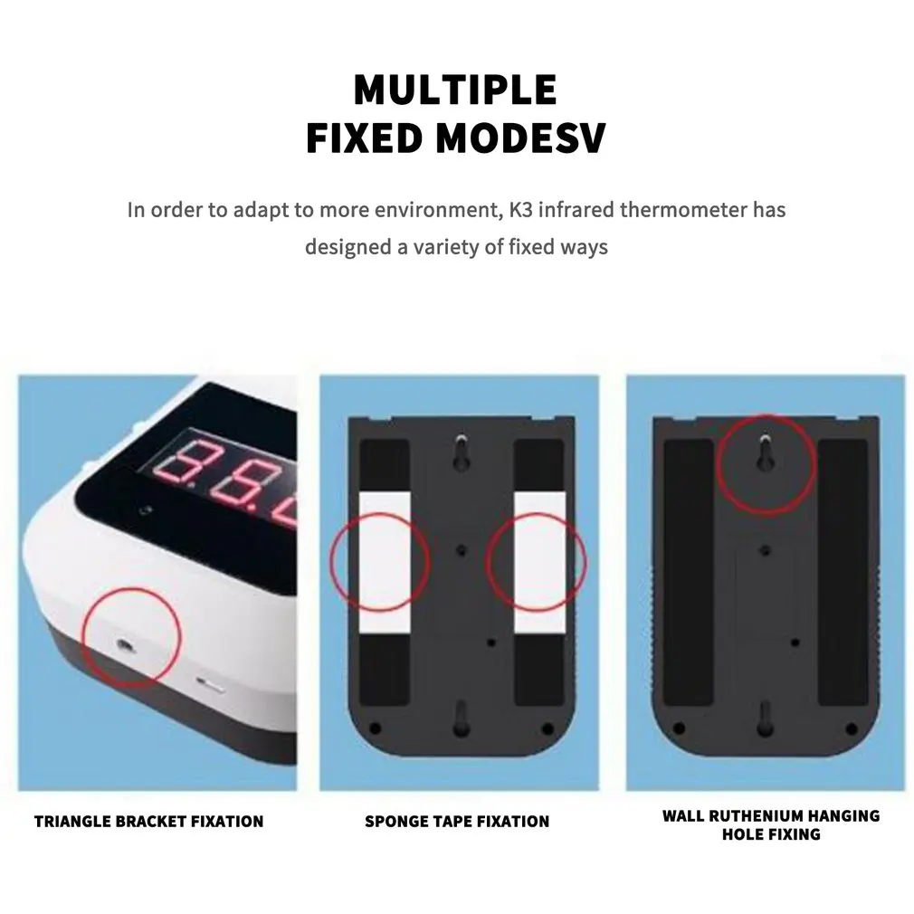 

GP-100 Non contact digital LCD infrared Forehead thermometer white Display Office/Metro/Home termometro infrarojo digital