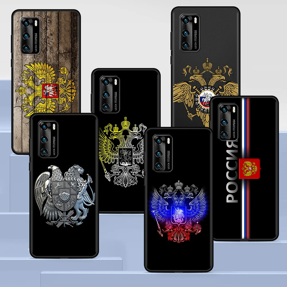Чехол с гербом России флагом Орла для Huawei P30 P Smart Z P40 Lite E P20 Y6 Y7 Y9 Honor 8X Play 9A 50 20 Pro