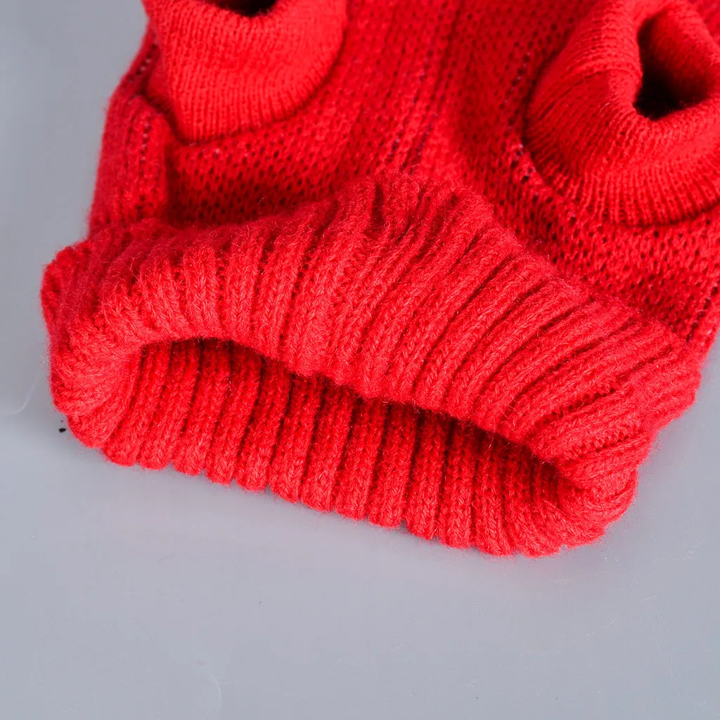 Домашняя собака кошка теплая зимняя водолазка с принтом сердца свитер костюм