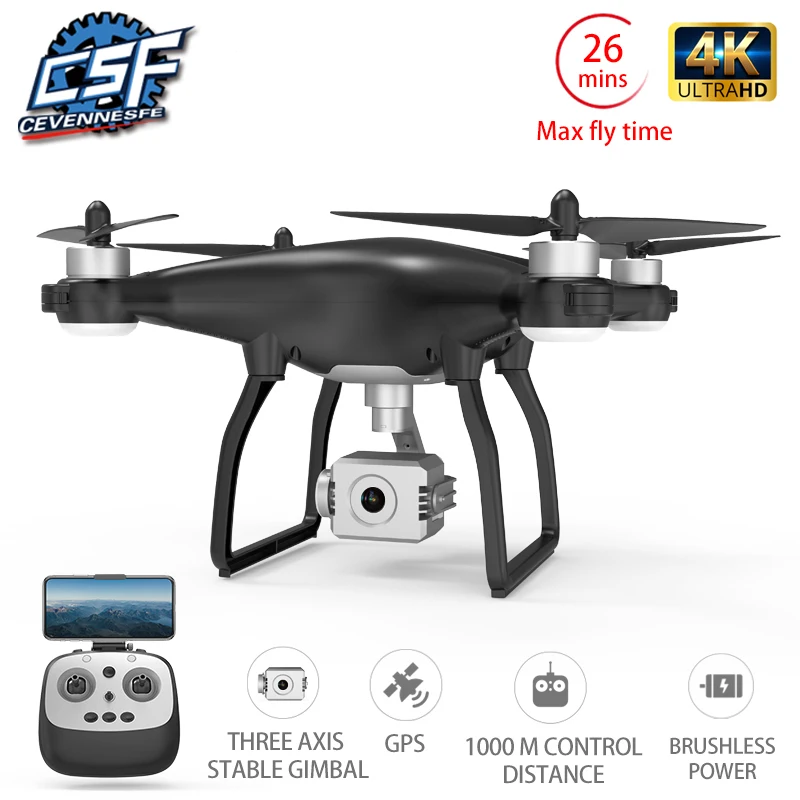

2021 NEW X35 Drone WiFi GPS 4K HD Camera Profissional Brushless Motor Drones Gimbal Stabilizer 26 Minute Flight RC Quadcopter