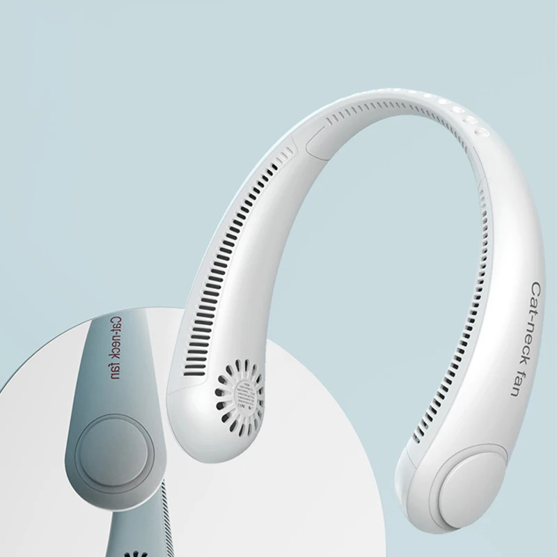 2021 Новый мини вентилятор без лопасти портативный шейный 2400 мАч USB перезаряжаемый