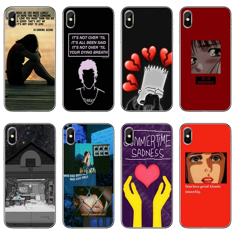 За печалью девушка эстетика для iPhone XR X XS Max 8 7 6s 6 plus SE 5s 5c 5 iPod Touch аксессуары чехол