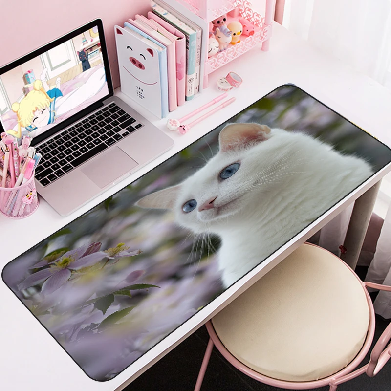 

MRGLZY Cat Big Mouse Pad Desktop Keyboard Computer Work Pad Gamer Notepad Computer Desk Accessories Game Table Carpet