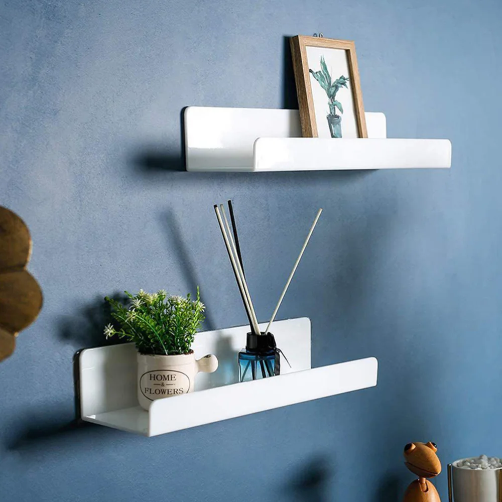 

2pcs Acrylic Storage Shelves Wall Mounted Racks Household Wall Storage Holders
