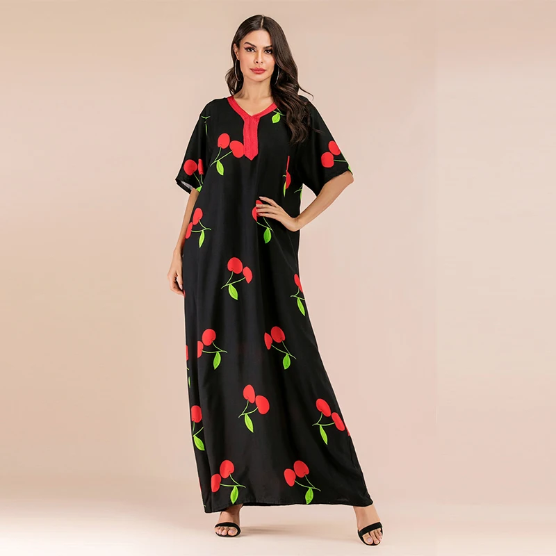 2019 последние мусульманское платье исламское Турция модный принт вышитый бант