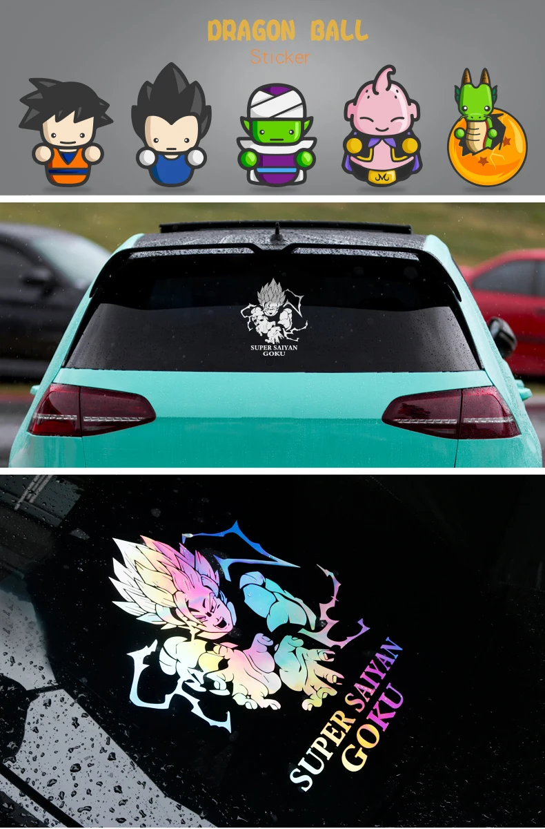 NOIZZY Dragon Ball коллекционная машинка Авто модные переводные наклейки виниловые пользовательские многоцветные дверные окна тюнинг стайлинга автомобилей