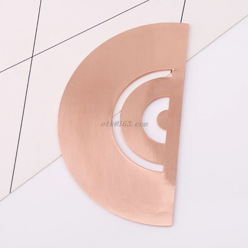 Ретро медная линейка транспортира полукруг Рисование измерение математическая