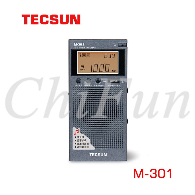 Портативный музыкальный плеер TECSUN M-301/303 Bluetooth громкий динамик встроенная
