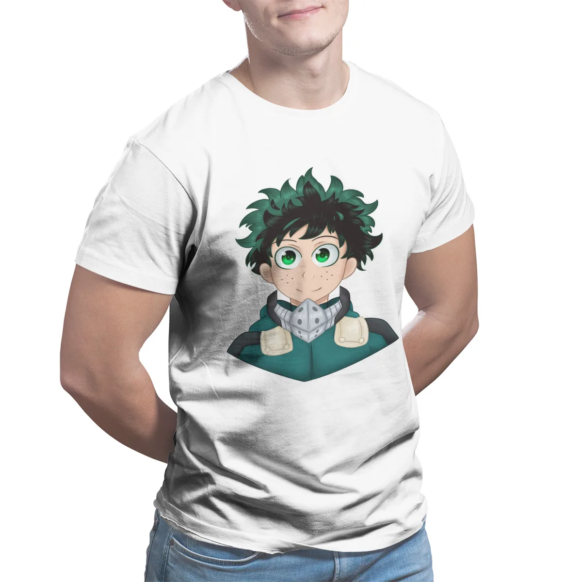 

Men's T-shirts Deku Headshot 100% Cotton Vintage Punk Cosplay Retro T-shirt 31637