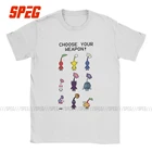 Pikmin дикая природа футболка для мужчин Винтаж натуральный хлопок футболки футболка с О-образным вырезом с коротким рукавом рубашка 4XL 5XL одежда