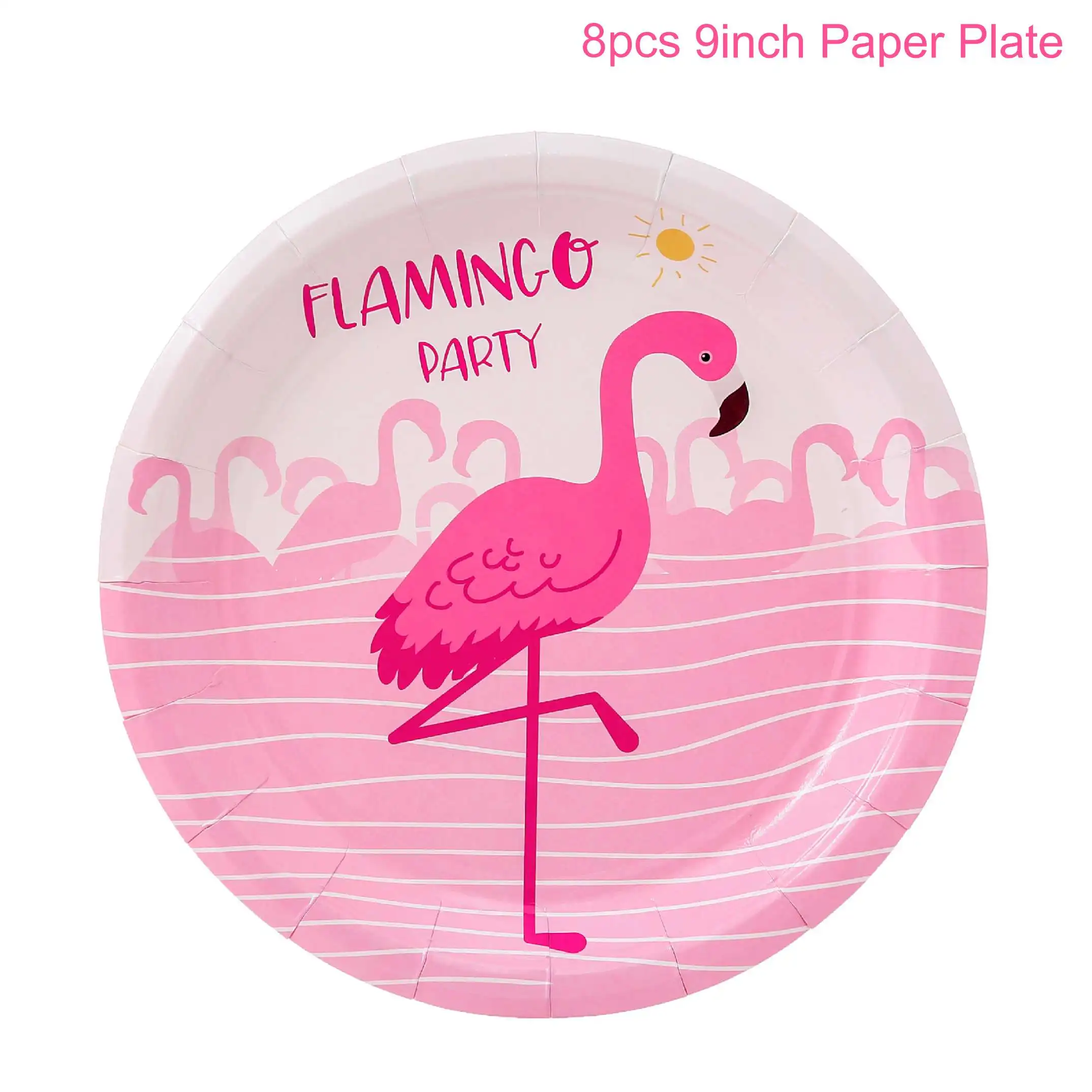 Paper plate 9inch Гавайи участник Luau Фламинго вечерние декоративный, с рисунком Фламинго ананаса летняя для вечеринки, дня рождения в гавайском стиле Вечерние Свадебный декор тропический Декор - Цвет: Paper plate 9inch