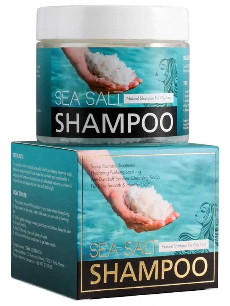 

200ml Sea Salt Shampoo Cruelty Free Exfoliating Hair Scalp Treatments Dandruff Medicated Shampoo Treatment for All Hair Types