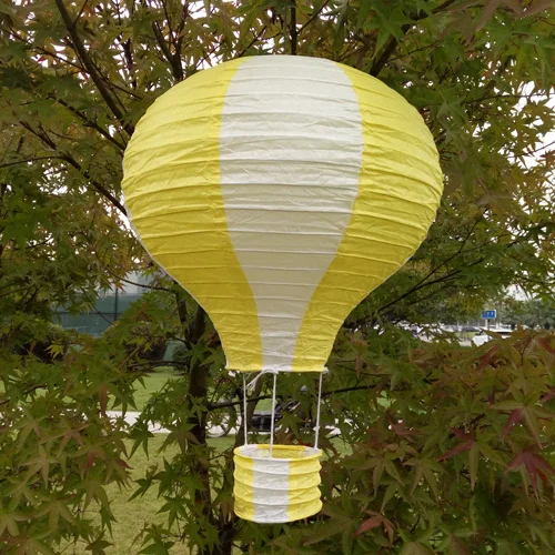 yellow 10 шт./лот 12 дюймов(30 см* 48 см) Многоцветный воздушный шар бумажный фонарь фонарики желаний для дня рождения Свадебная вечеринка Декор подарок - Цвет: yellow